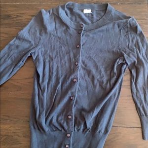 Charcoal JCrew cardigan